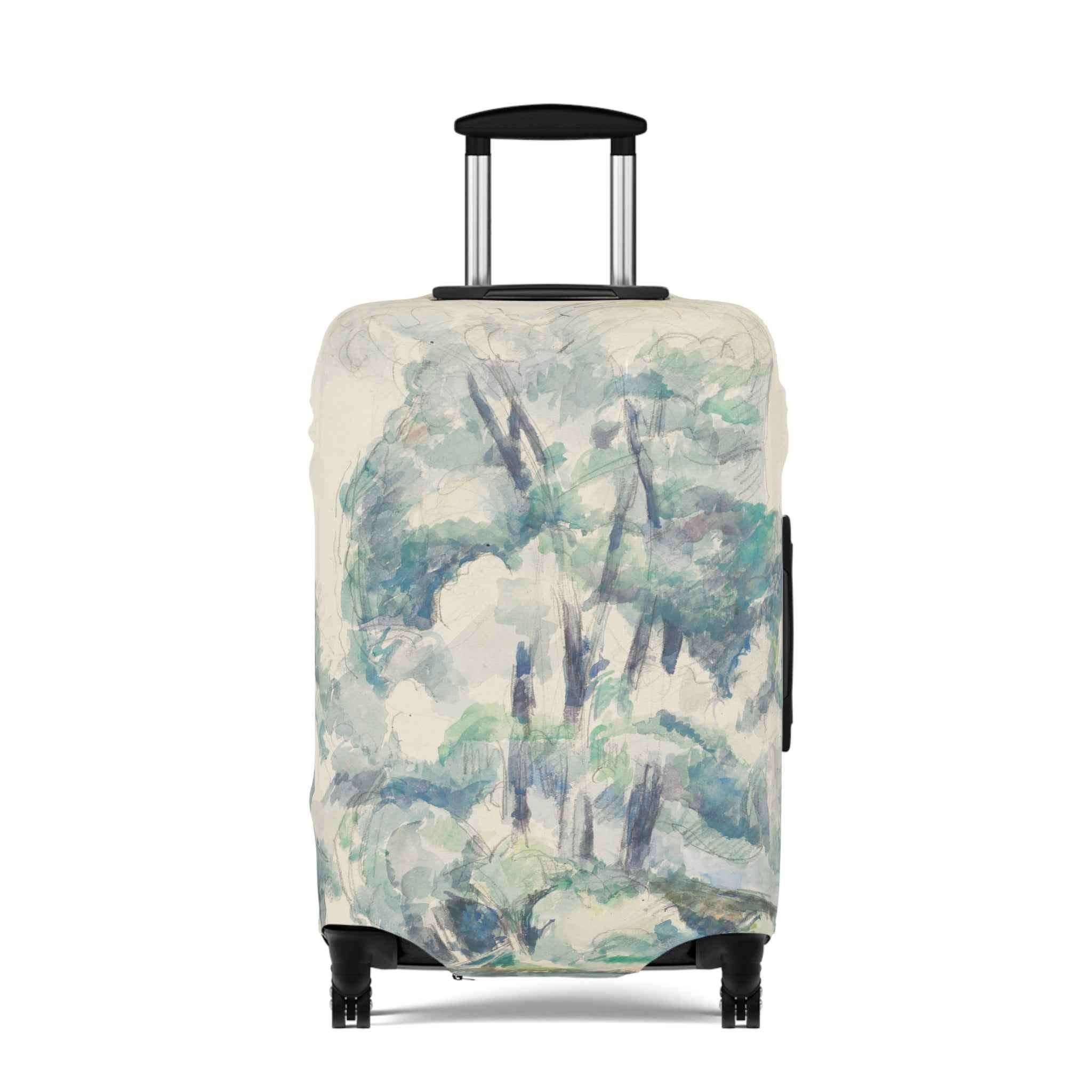 Cezanne Luggage Cover - Banks of the Seine Travel Accessory, Unique Gift for Travelers, Custom Luggage Protector, Wanderlust Decor, Airplane Essentials - Rosetta Creative Boutique
